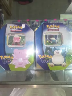 Lot Of 2 - Pokemon Go Snorlax & Blissey Tin Trading Card Game Factory Sealed - Image 1