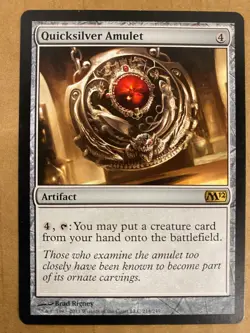 MTG 1x Quicksilver Amulet # 214 Core Set 2012 M12 Magic the Gathering Card x1 NM - Image 1