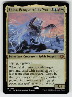 Shiko, Paragon of the Way*Foil* TDM 223 NM - Image 1