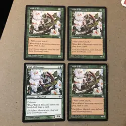 Wall of Blossoms x4 Stronghold/Planechase Various Cond see front and back pics - Image 1