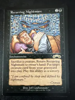Recurring Nightmare Exodus English Black Rare Reserved Magic the Gathering - Image 1