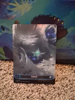 Island Borderless Foil - EOE 0263 - NM - MTG Magic - Image 1