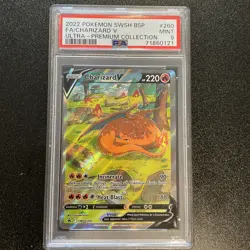Pokemon 2022 BSP FA Charizard v Ultra-Premium Collection SWSH260 PSA Mint 9 - Image 1