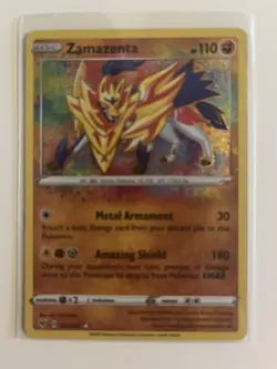 Zamazenta 102/185 Amazing Rare Holo Near Mint Condition Vivid Voltage - Image 1