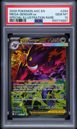 2026 POKEMON ASC EN-ASCENDED HEROES #284 MEGA GENGAR EX PSA 10 - Image 1