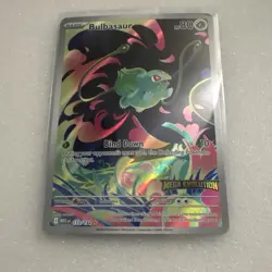 Pokemon Bulbasaur Mega Evolution Full Art Stamped Holo 133/132 80 HP - Image 1