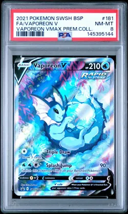 Vaporeon V SWSH181 Premium Collection Swsh Black Star Promo Pokemon PSA 8 *144 - Image 1