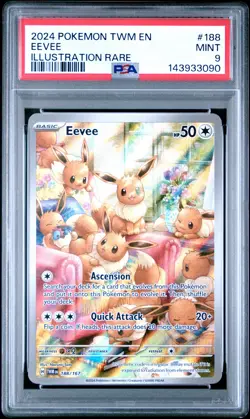 Eevee 188/167 Illustration Rare Twm En-twilight Masquerade Pokemon PSA 9 *090 - Image 1