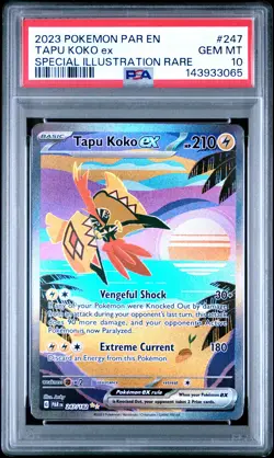 Tapu Koko EX 247/182 Special Illustration Rare Pokemon PSA 10 *065 - Image 1
