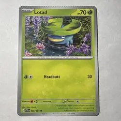 Crimp error Pokemon Lotad Phantasmal Flames 005/094 Common 2025 - Image 1