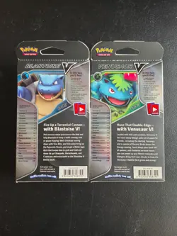 Pokemon TCG Blastoise & Venusaur V Battle Deck Set of 2 (Factory Sealed) - Image 2