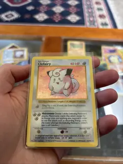 Pokemon TCG Clefairy Base Set 5/102 Shadowless Holo Rare HP / MP - Image 1