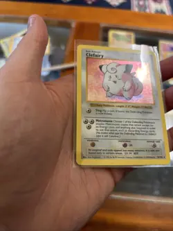 Pokemon TCG Clefairy Base Set 5/102 Shadowless Holo Rare HP / MP - Image 2