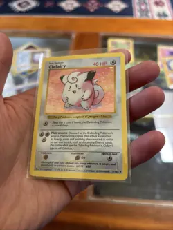Pokemon TCG Clefairy Base Set 5/102 Shadowless Holo Rare HP / MP - Image 3