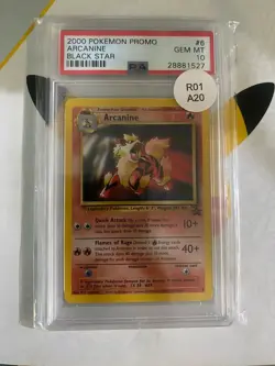 Pokemon Arcanine League Black Star Promo #6 PSA 10 Gem Mint - Image 1