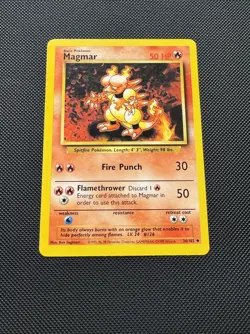 Pokemon TCG Magmar 36/102 Base Set Uncommon LP 1999 WoTC Unlimited - Image 2