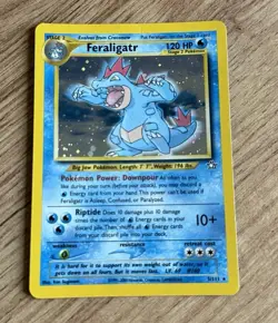 2000 Pokemon Neo Genesis Feraligatr Holo 5/111 Gret Eye Appeal LP-NM Condition - Image 1