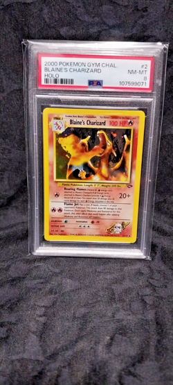 2000 Pokemon Vintage Gym Challenge Blaines Charizard 2/132 Holo Rare PSA 8 - Image 5