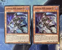 2x Elemental HERO Shadow Mist - SDHS-EN001 Super Rare 1st Edition LP - Image 1