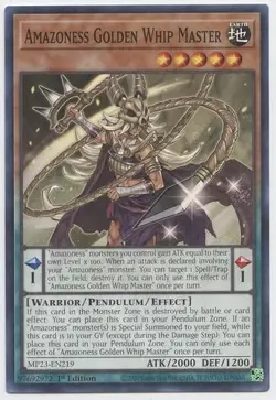 Yu-Gi-Oh! - Amazoness Golden Whip Master - MP23-EN219 - Common - 1st Edition - Image 1