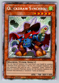 Quickdraw Synchron Yugioh RA03-EN228 Platinum Secret Rare PSR NM - Image 1