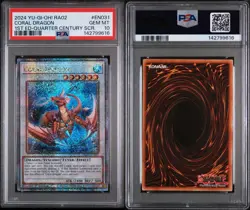 PSA 10 GEM MINT 1st Edition YuGiOh RA02-EN031 Coral Dragon QCSR Quarter Century - Image 3