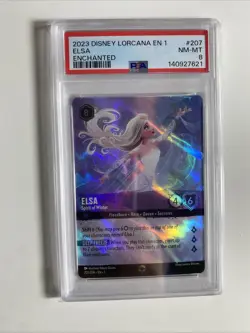 2023 DISNEY LORCANA THE FIRST CHAPTER ENCHANTED #207 ELSA SPIRIT OF WINTER PSA 8 - Image 1