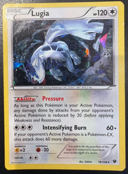 Pokemon TCG Lugia Fates Collide 78/124 Cracked Ice Holo Rare LP/MP - Image 1