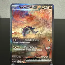 Pokemon TCG Scarlet and Violet Base Set Great Tusk EX 246/198 Holo Full Art - Image 1