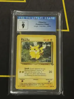 1999 Pokemon TCG Jungle Unlimited Pikachu 60/64 CGC Mint 9 - Image 1