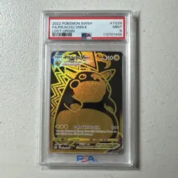 2022 POKEMON SWORD & SHIELD LOST ORIGIN #TG29 FULL ART/PIKACHU VMAX PSA 9 - Image 1