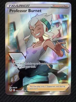 Professor Burnett Pokemon TCG Full Art Holo Rare Silver Tempest TG26/TG30 - Image 1