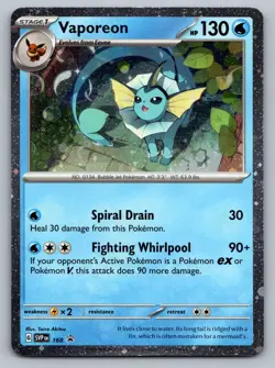 Pokemon TCG SV: Scarlet & Violet Promo Cards Vaporeon - (Cosmos Holo) 168 - Image 1