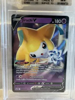 Pokemon TCG SWSH Jirachi V Black Star Promo SWSH299 English Beckett 8 Slab - Image 2