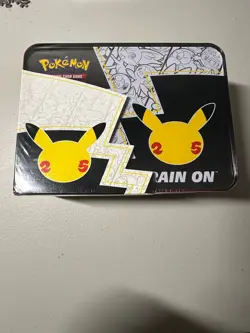 Pokemon TCG 25th Anniversary Celebrations Collector Chest Lunch Box Tin Sealed - Image 3