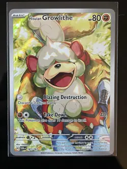 Pokemon Hisuian Growlithe Sv06 Twilight Masquerade 181/167 Illustration Rare Ho… - Image 1