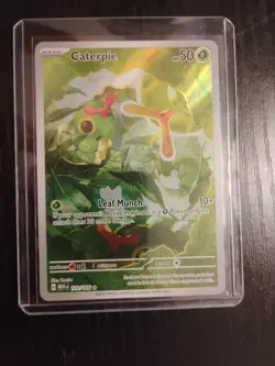 Pokemon TCG Caterpie 172/165 Scarlet Violet 151 Full Art Illustration Rare - Image 1