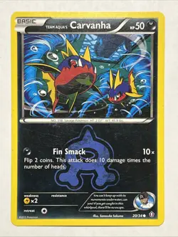 Team Aqua's Carvanha - 20/34 - Common - Double Crisis #20/34 Pokemon TCG - Image 1