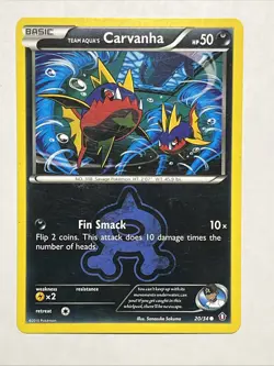 Team Aqua's Carvanha - 20/34 - Common - Double Crisis #20/34 Pokemon TCG - Image 2