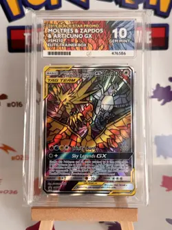 Pokemon TCG Moltres Zapdos Articuno GX Promo SM210 Ace 10 perfect subgrades 🔥 - Image 1