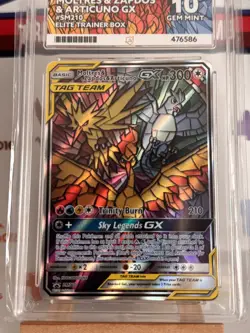 Pokemon TCG Moltres Zapdos Articuno GX Promo SM210 Ace 10 perfect subgrades 🔥 - Image 2