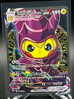Pokemon Pikachu Cosplay Dark Magician Yugioh Custom Art NM - Image 1