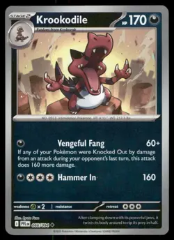 Reverse Holo Me02: Phantasmal Flames Pokemon TCG Krookodile - Image 1