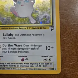 Wigglytuff 19/130 Holo Rare Pokemon 2000 Base Set 2 - LP - Image 2