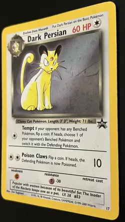 Dark Persian 17/53 LP Wotc Black Star Promo Holo Pokemon TCG - Image 3