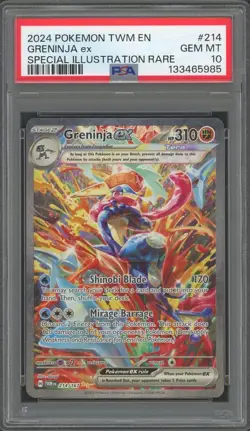 2024 Pokemon Twlight Masquerade Greninja Ex 214/167 PSA 10 - Image 1
