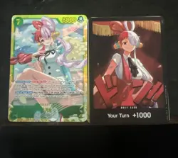 One Piece TCG Heroines EB03-061 - Uta Secret Rare + Uta Don Foil NM English - Image 1