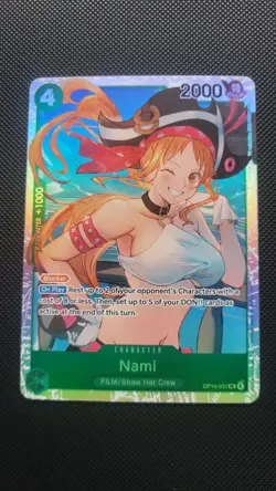 Bandai One Piece Nami OP14-031 SR FILM/Straw Hat Crew Blocker 2000 Power Holo - Image 1