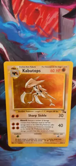 Pokemon Kabutops Holo Rare Card #9/62 Fossil TCG 60HP 1999 English - Image 5