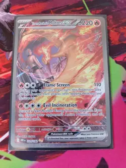 Team Rocket’s Moltres ex 229/182 Illustration Rare DRI Pokemon Card NM - Image 1